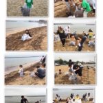 明日、7月17日（日）海の日を前に、別府スパビーチにて海岸海浜清掃奉仕活動を行いました。