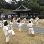 1月14日（日）、大分市の護国神社にて毎年恒例の寒稽古を行いました。