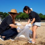 平成30年7月15日（日）、別府スパビーチにて海岸海浜清掃奉仕活動を行いました。