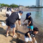 平成30年7月15日（日）、別府スパビーチにて海岸海浜清掃奉仕活動を行いました。