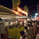 士道館・別府道場「しんせい祭り」での演武（形と板割り）